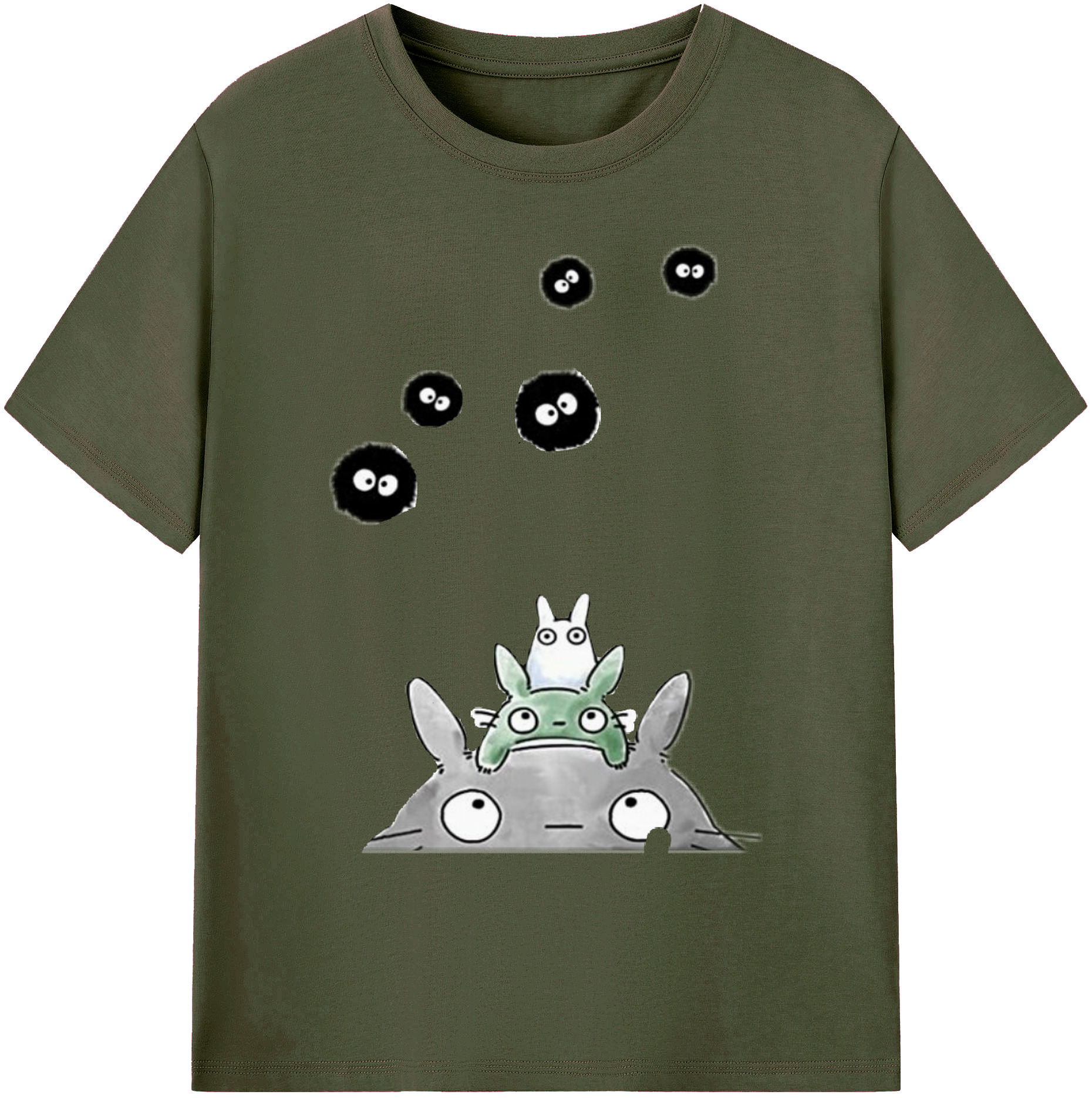（画像用） となりのトトロ 草壁メイ 草壁サツキ My Neighbor Totoro Satsuki Kusakabe Mei Kusakabe 綿100％ メンズ半袖Tシャツ｜肌触りやわらか＆通気性
